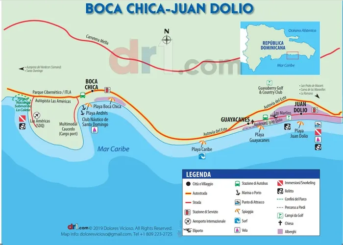 Tourist map Boca Chica